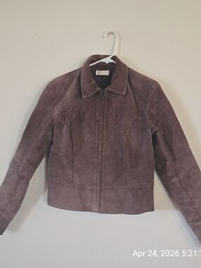 Worthington Dusty Mauve Suede Zip Jacket